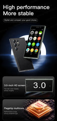هاتف ذكي أصلي SERVO S24 Mini 4G Cellular GPS Android 10.0 التعرف على الوجه 2 جيجابايت / 16 جيجابايت 2000 مللي أمبير في الساعة شاشة 3 بوصات هواتف محمولة صغيرة