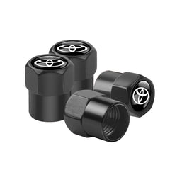 4PCS Car Badge Wheel Tires Valve Caps Metal Tyre Dust Covers For Toyota Fortuner Chr Verso Prius Hiace Trd Yaris Corolla Camry