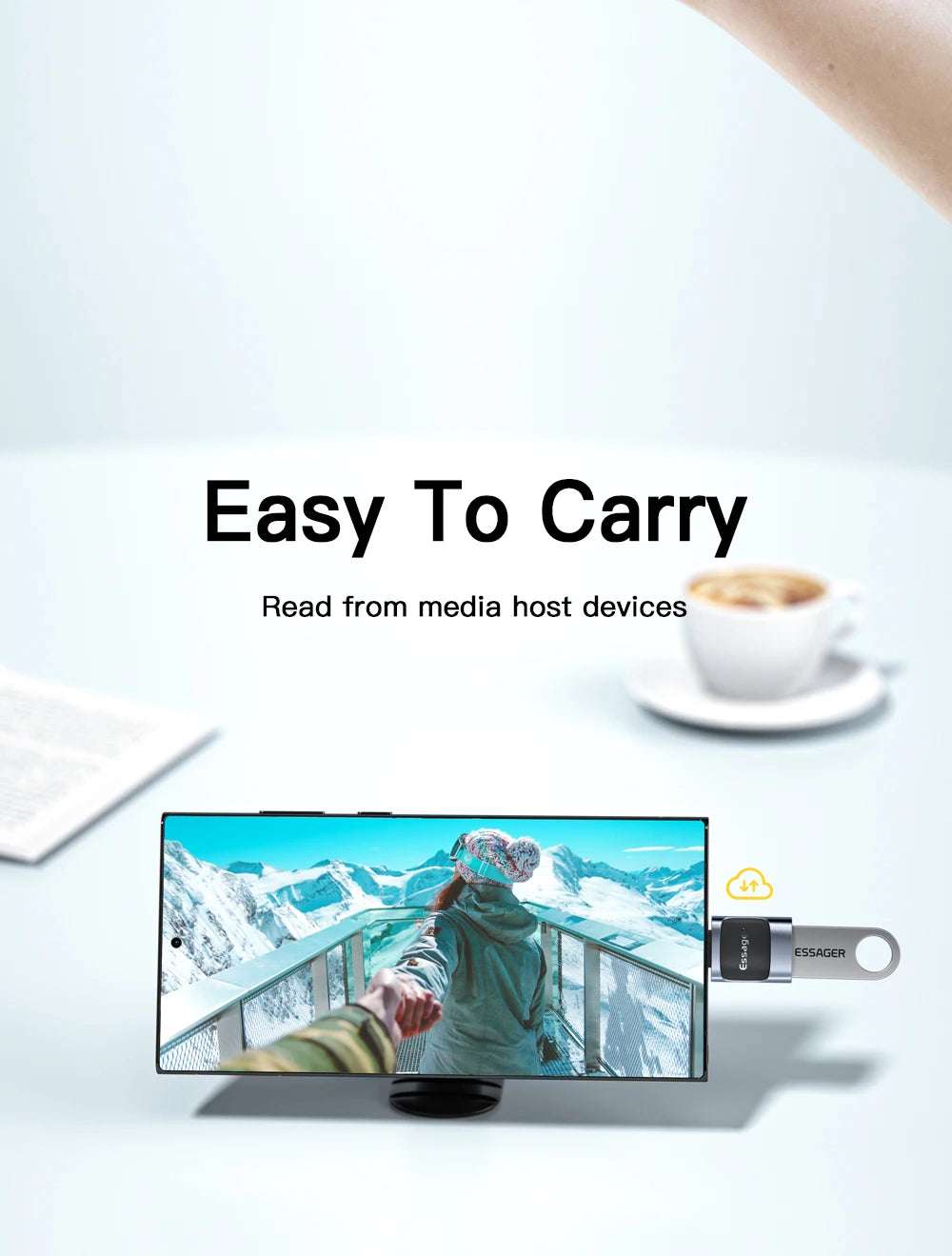 Essager USB 3.0 To Type C OTG Adapter USB A Type C Male To Micro Type C USB A Female Converter For Macbook Laptops Card Reader
