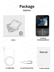 SERVO R18 PRO Side Slider Mobile Phone 2.4" Rotate Display Dual SIM Standby Magic Voice Flashlight 2G GSM Card Button Cellphones