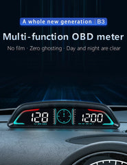 AD Car Speedometer With Alarm Water Temperature Meter G3 GPS / B3 OBD Head Up Display Accessories Auto Tachometer Clock Time