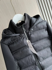 2024 Winter New Arrival TRAF Women's Lightweight Warm Down Jacket with Long Sleeves and Zippered Hooded Sports Coat 4391742