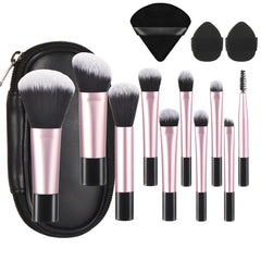 10 color Mini makeup brush Travel portable Makeup Tool Makeup Puff - Palm Brush Professional Makeup tool set Christmas gift
