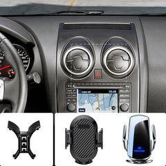 Car Phone Holder For Nissan Qashqai j10 2013 2012 2011 2010 2009 2008 Fixed Bracket Base Special Wireless Charging Phone Mounts