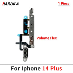 كابل مرن لتشغيل وإيقاف التشغيل لهاتف iPhone 13 14 15 Pro Max Plus Mini مع زر جانبي لرفع الصوت وأسفل وشريط مفاتيح مع كابل مرن معدني