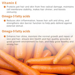 30 Soft Chews Skin & Coat Supplement for Dogs with Omega 3, 9 & Vitamin E For Fur  Health Support（Beef flavor）