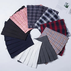 Brown Skirt Ladies 2022 Summer Clothes Women's High Waist Harajuku Korean Style Black Mini Pleated Skirt For School Girl Uniform