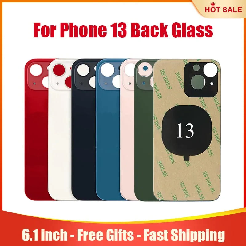 استبدال الزجاج الخلفي الخلفي لجهاز iPhone 13 مقاس 6.1 بوصة مع مجموعة أدوات الإصلاح واللاصق المثبت مسبقًا مع شحن مجاني