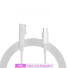 كابل شحن سريع USB Type-C إلى Magsafe1 و2 برأس مغناطيسي L / T لأجهزة MacBook Air / Pro