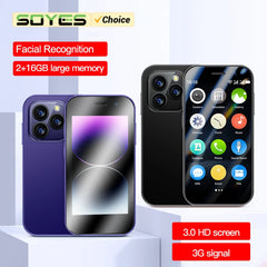 SOYES XS17 Pro 3.0" Mini Smart Phone Android9.0 Face ID 2GB RAM 16GB ROM Dual SIM Standby GPS 1950mAh 3G Small Phone
