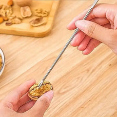 1pc Silvery Metal Multi Functional Walnut Clip Household Nut Shelling Tools Suitable for Walnuts Chestnuts and Hazelnut