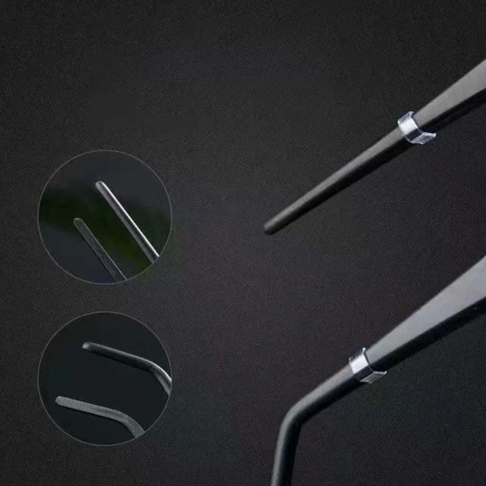 27/38/48cm Aquarium Plant Tweezers Multifuctional Stainless Steel Elbow Tweezers Fish Tank Aquascape Tools Aquarium Feeding Tong