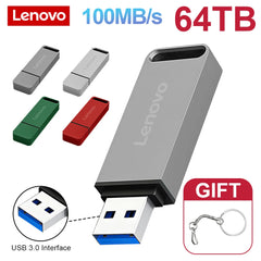 محرك أقراص فلاش USB من لينوفو بسعة 64 تيرابايت، USB3.2، نقل فائق السرعة، محرك أقراص محمول بسعة 16 تيرابايت، محرك أقراص فلاش USB مقاوم للماء