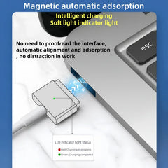 كابل شحن سريع USB Type-C إلى Magsafe1 و2 برأس مغناطيسي L / T لأجهزة MacBook Air / Pro