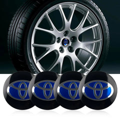 56/60mm Car Wheel Hub Center Cap Aluminum Metal Logo Stickers For Toyota Rav4 Corolla Camry Aqua Auris Cross Yaris TRD Prius GR