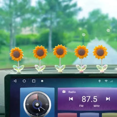 New 5 Pieces Car Dashboard Ornament Decoration Car Window Decoration Sunflower Design Car Decoration Car Interior Accessories