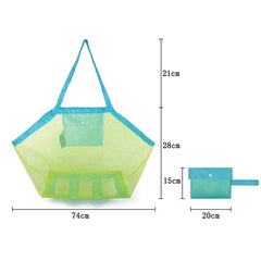 1pc Multicolor Large Mesh Beach Bag, Sand-Away Portable Tote With Convenient Hanging Hole, Breathable  Foldable Storage For Toys