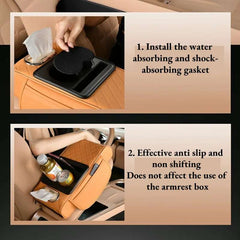 Auto Center Console Armrest Cushion With 2 Cup Holder Armrest Heightening Pad Auto Amrest Pillow Cover Pad for All Seasons