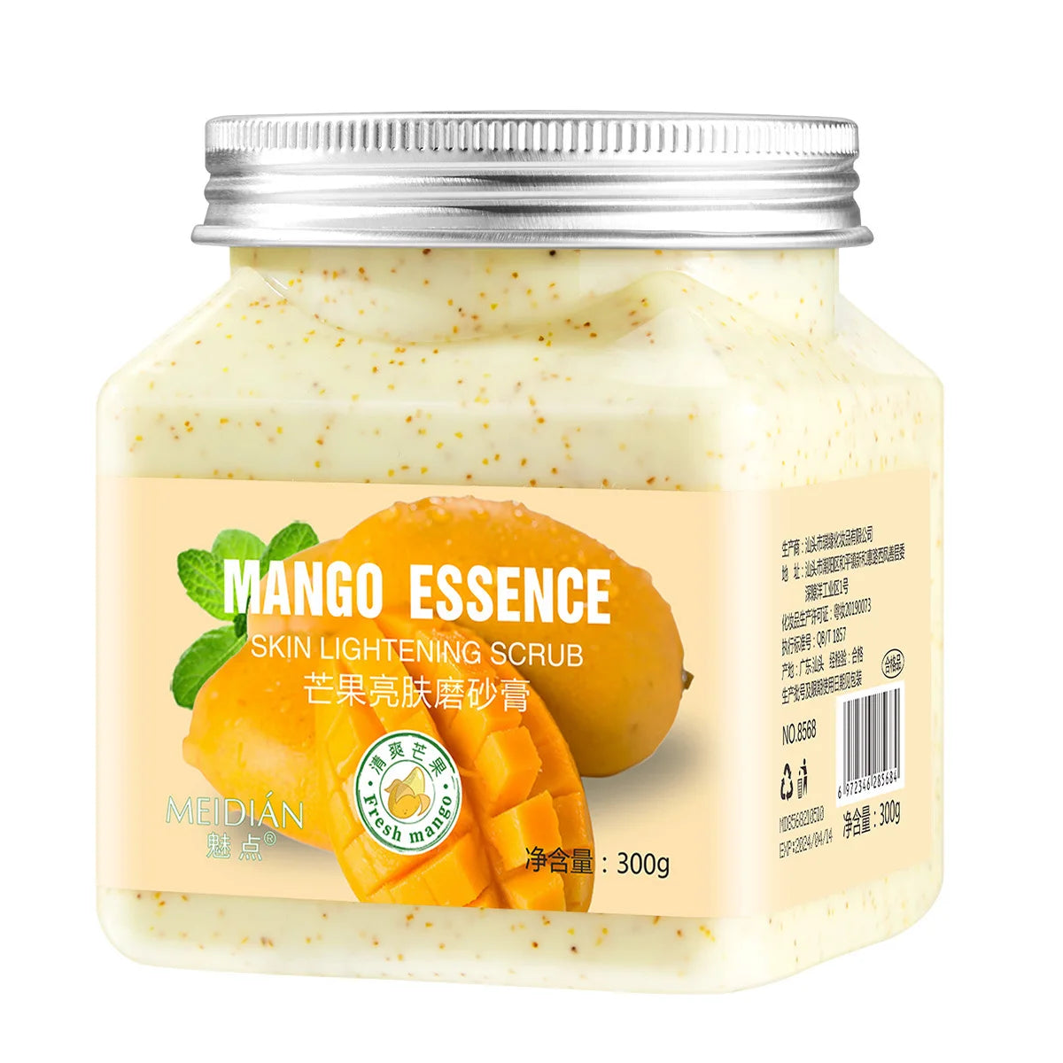 300g Big Fruit Body Scrub Suitable for Exfoliating, Bathing, Sea Salt, Tender and Smooth Skin, Mud Rubbing Treasure