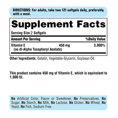 Vitamin E Capsules 450mg - Anti Aging Anti-Wrinkle Firming Skin, Facial Treatment