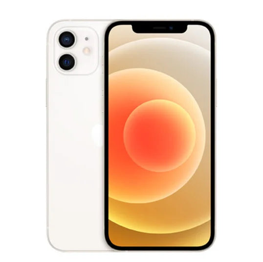 هاتف iPhone 12 مفتوح بخاصية التعرف على الوجه بشاشة 6.1 بوصة وذاكرة وصول عشوائي 4 جيجابايت وذاكرة قراءة فقط 64 جيجابايت/128 جيجابايت/256 جيجابايت ومعالج A14 Bionic وكاميرا بدقة 12 ميجابكسل