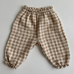 Summer New Baby Pants Korean Kids Spring Organic Cotton Loose Tiger Bear Floral Print Pants Boys And Girls Lantern Trousers