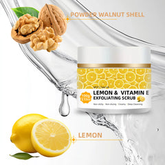 tilavie Lemon Vitamin E Scrub – Suitable for All Skin Types, Men & Women, Face, Neck & Body. Universal Physical Exfoliation