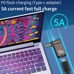 TISHRIC Laptop Power Charger Supply Connector Adapter PD 100W 5A  USB Type-C Female to DC Male For HP/Lenovo/DELL