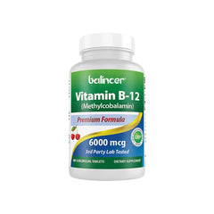 Vitamin B12 6000MG, Methylcobalamin Supplement for Mind, Energy, Brain, Mood, Heart Support, 30/60/120 Capsules