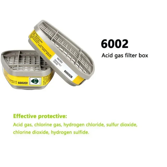 6001 6002 6004 Cartridge Box Cotton Filters Set 5N11 For 3m 6200 7502 6800 Masks Dust Gas Chemical Painting Spraying Respirator