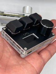 O3C SayoDevice OSU O3C مفاتيح هول ذات الزناد السريع ومفاتيح مغناطيسية وردية اللون ولوحة مفاتيح بمقبض وشاشة ونسخ ولصق وقص