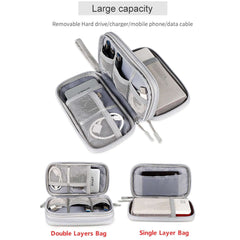 Data Cable Storage Bag Waterproof Portable Carry Case  Storage Bag Travel Organizer Bag for Cable Cord USB Charger