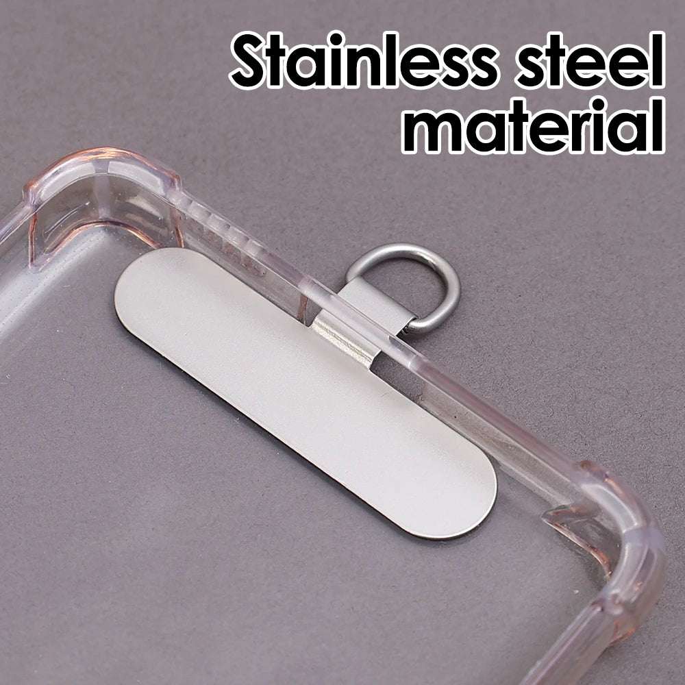 4/2/1PCS Universal Metal Phone Tether Tab Ultra-thin Stainless Steel Replacement Phone Lanyard Straps Cards Hanging Cord Tab