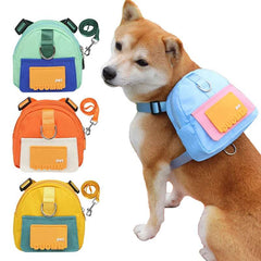 Waterproof Pet Backpack For Dogs Puppy Bag With Harness Collar Outdoor Travel Dog Snacks Backpack French Bulldog Dog Accessories
