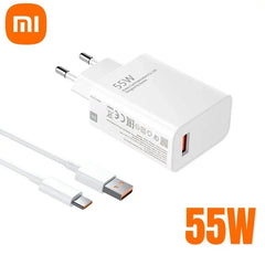 Xiaomi Original 120W Ultra Fast Charger QC 5.0 EU Plug 6A Type C Cable For IPhone Pro Max Samsung Rapid Charging Adapter 2025