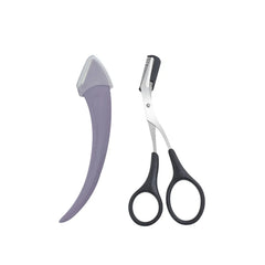 Karsyngirl 1/2/3Pcs Eyebrow Trimming Knife Eyebrow Face Razor For Women Eyebrow Scissors With Comb Brow Trimmer Scraper