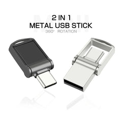JASTER TYPE-C USB Flash Drives 64GB OTG High Speed Pen Drive 32GB 2 in 1 Mini Memory Stick Real Capacity Pendrive Creative Gift