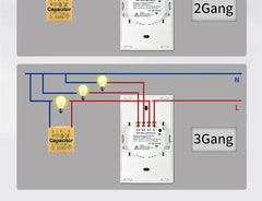 مفتاح حائط ذكي Tuya US WiFi RF433 1/2/3/4 Gang بدون سلك محايد مستشعر لمس مفاتيح إضاءة LED المنزل الذكي Alexa Google Home