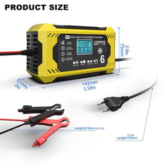 12V6A smart battery charger AGM Start stop battery European regulation full stop reverse protection lead-acid charger
