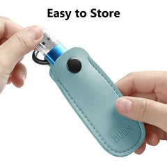 Leather U Disk Pouch Key Ring Holder USB Flash Drive Storage Bag Pendrive Protective Cover Memory Stick Case