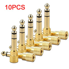 10/5PCS Jack 3.5 To 6.35 Audio Adapter 6.5mm To 3.5mm Converters Male Female Connector Headphone Plug 6.3mm Consumer Electronics