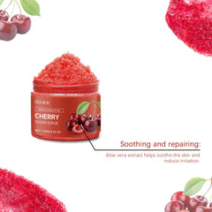 Cherry Sugar Body Scrub Gently Exfoliates, Cleanses, Moisturizes, Moisturizes, and Nourishes Body Care