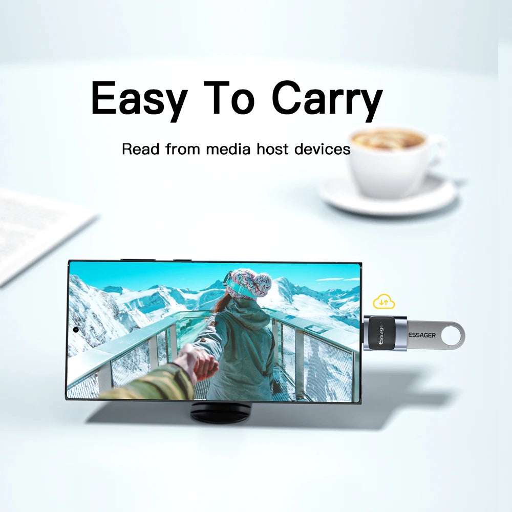 Essager USB 3.0 To Type C OTG Adapter USB A Type C Male To Micro Type C USB A Female Converter For Macbook Laptops Card Reader