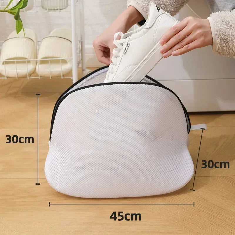 Fine Net Laundry Bag Clothing Care Washing Machines Dirty Laundry Basket Travel Shoes Mesh Bags Woman Bra Clothes Organizer - Mumzar