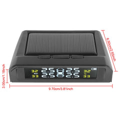 Tire Pressure Monitoring System Temperature Warning New C External Battery Version Sensors Solar TPMS Car Tyre Pressure Monitor