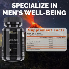 HABUMAMA Pure Himalayan Shilajit Capsules - Supports Healthy Aging Bones and Joints, Improves Energy, Endurance and Muscle Recov