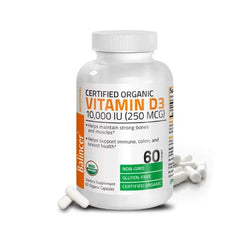 Vitamin D3 10,000IU (250MCG) - Bone, Muscle & Colon Health, Non-GMO, Gluten-Free