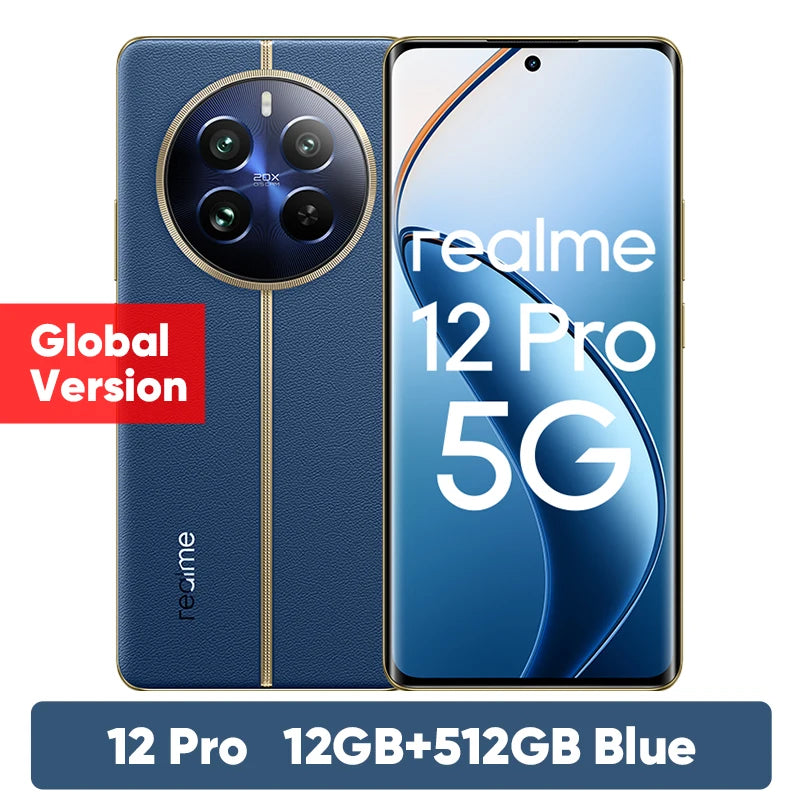 [تخفيضات التصفية] هاتف realme 12 Pro 5G الذكي بكاميرا بورتريه مقربة بدقة 32 ميجابكسل وكاميرا Sony IMX882 OIS ومعالج Snapdragon® 6 من الجيل الأول