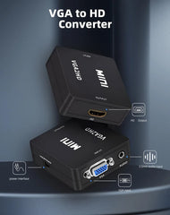 VGA to HDMI-compatible Adapter Converter 1080P HDTV With Audio For Laptop PC to HDTV Projector VGA to HDMI-compatible Adapter