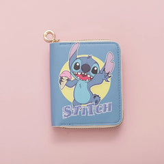 Stitch Coin Purse Fashion Cartoon Zipper Wallet Kawaii Anime Student Print Card Holder ID Storage Bag Card Pack Christmas Gift